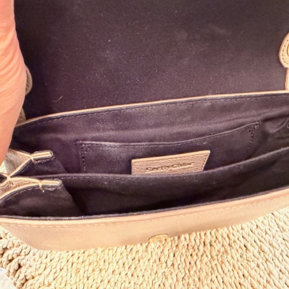 See By Chloe Mini Hana Bag Motty Gray Leather Key Crossbody Flap Messenger Bag - Picture 10 of 10